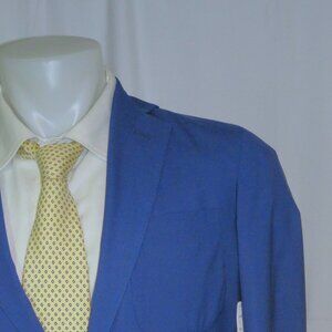 Brooks Brothers Golden Fleece Solid Electric Blue Two Button Suit 40R NWT